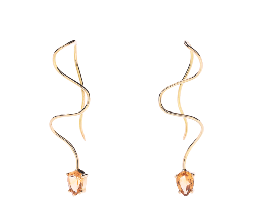 Brinco Fio com Citrino